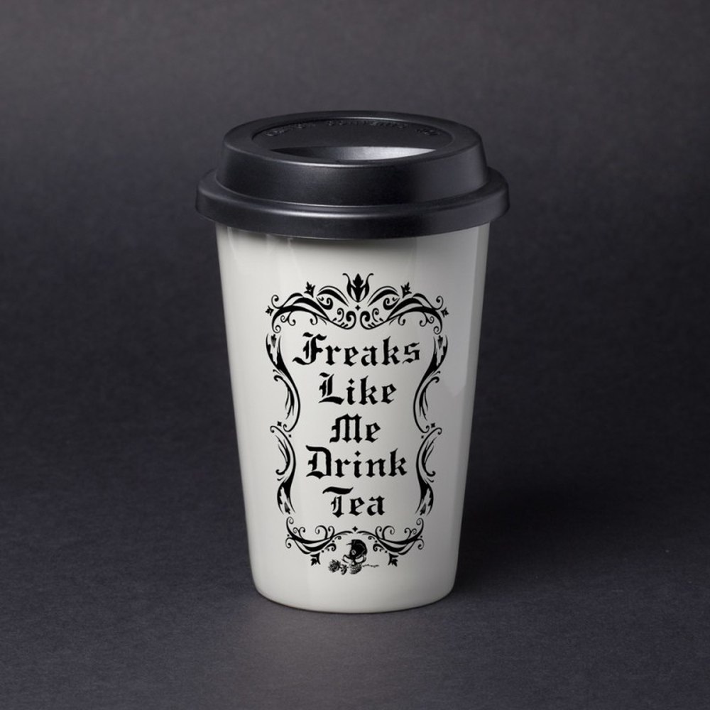 Alchemy - Freaks Like Me Drink Tea Travel mug - Off white